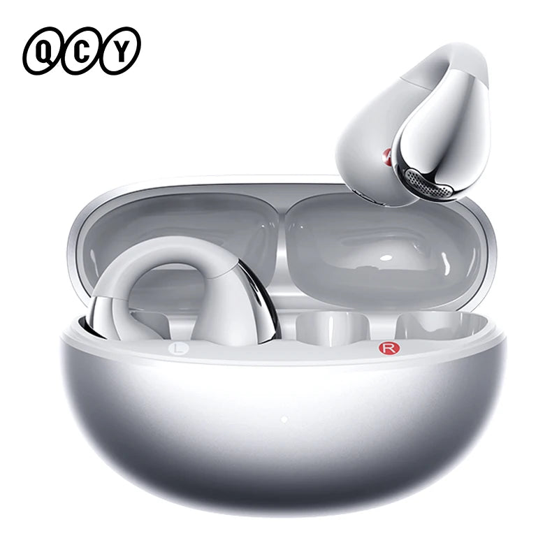Crossky C30S Hi-Res Open Ear Wireless Earphones - Bluetooth 6.0 Clip-On Sports Headphones with 40 Hours Playtime