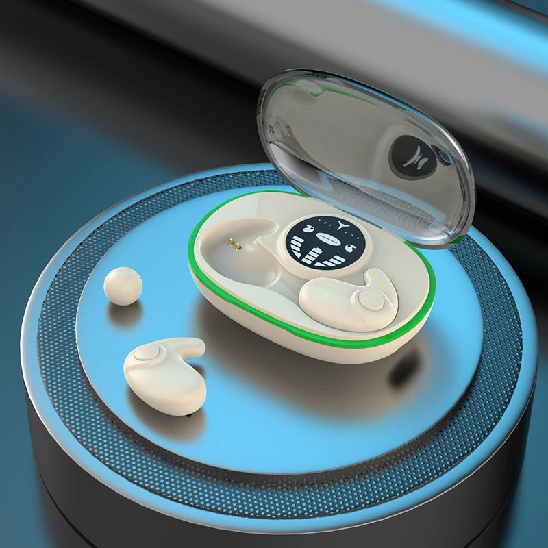 Invisible Wireless Sleep Earphones - Bluetooth 5.3, IPX5 Waterproof, Noise Reduction, Touch Control Headsets