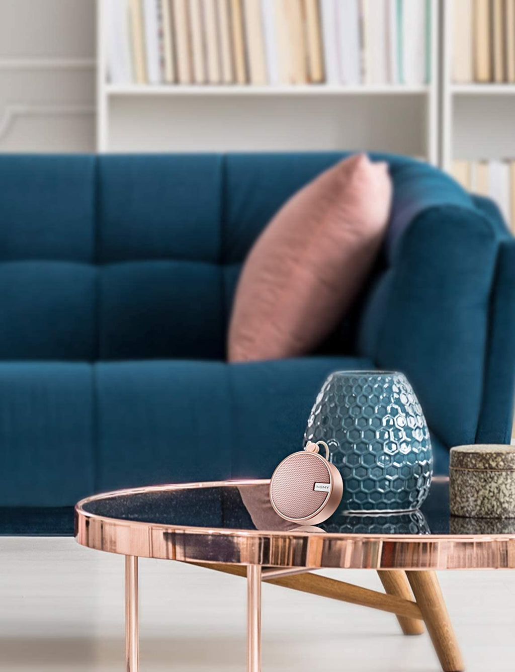 C12 Waterproof Bluetooth Shower Speaker - Portable, Suction Cup, Loud Clear Sound, Perfect for Outdoor Adventures and Home Use in Stylish Cashmere Pink