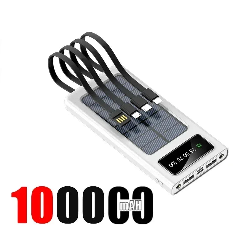 Ultra Capacity 200,000mAh Solar Power Bank - 120W Super Fast Charging with LED Light for iPhone 17 & Samsung - Perfect for Outdoor Adventures!