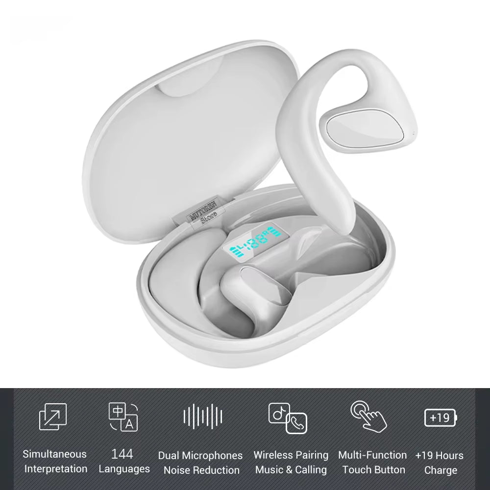M8 Language Translator Earbuds - Real-Time Translation in 144 Languages for Effortless Travel Communication