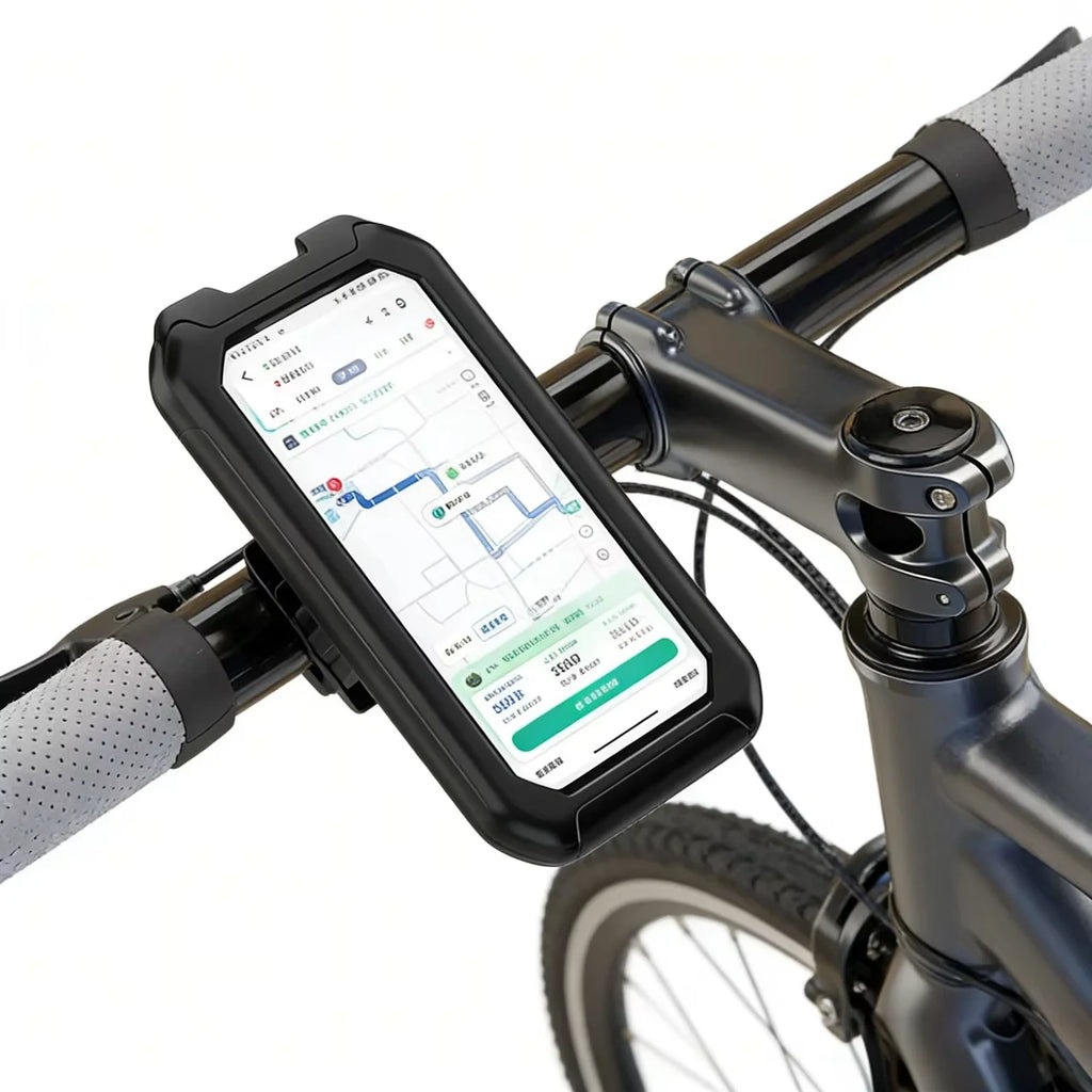 Ultimate Waterproof Motorcycle & Bicycle Phone Holder - 360° Rotating GPS Stand for Outdoor Navigation