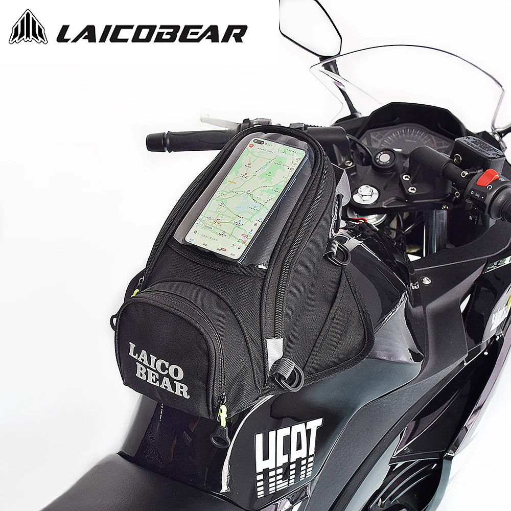Premium Waterproof Motorcycle Tank Bag - Magnetic Navigation & Oil Reservoir Package