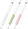 Silicone Grips Holders for Apple Pencil (Usb-C)/2Nd/1St Generation | 3 Pack, Ergonomic Protective Skin Sleeve Compatible with Ipad Pen (White,Green,Pink)