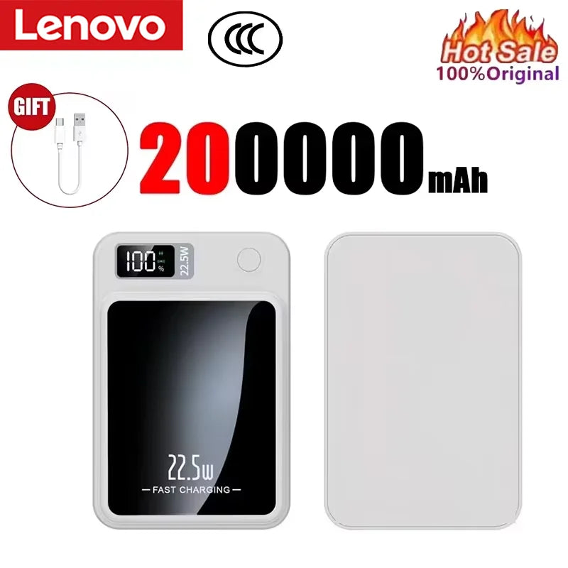 200000mAh Magnetic Wireless Power Bank - Fast Portable Charger for MagSafe, iPhone, Huawei, Samsung