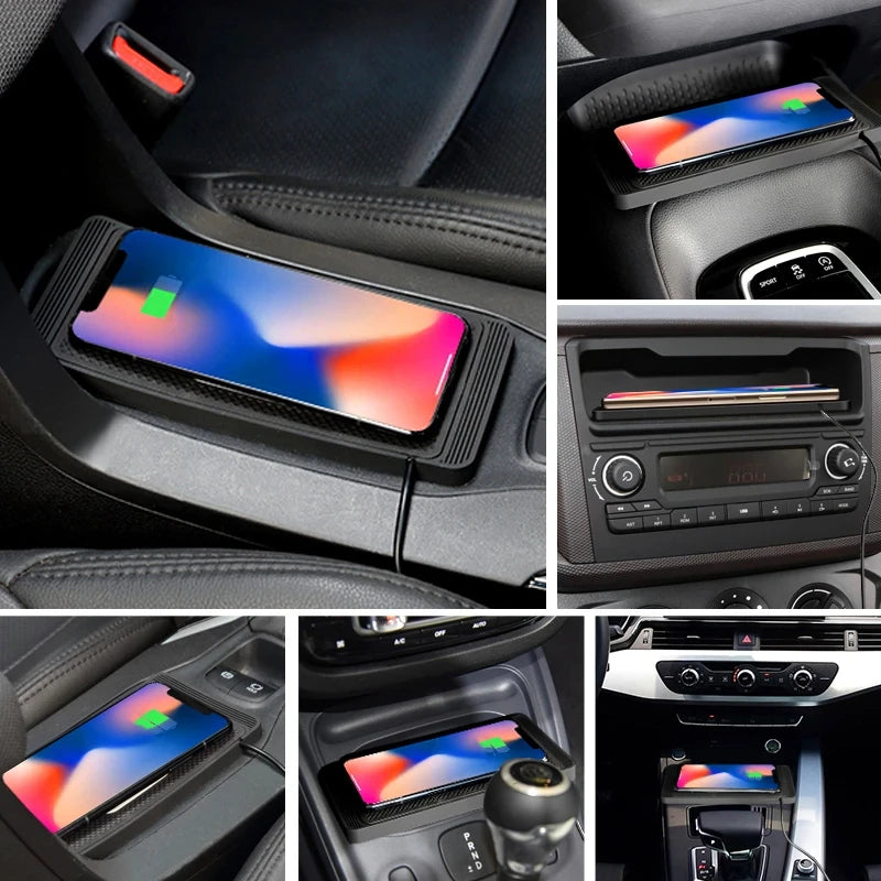 15W Fast Wireless Car Charger Pad - Non-Slip Qi Charging for iPhone 11/12/13/14 & Android Devices