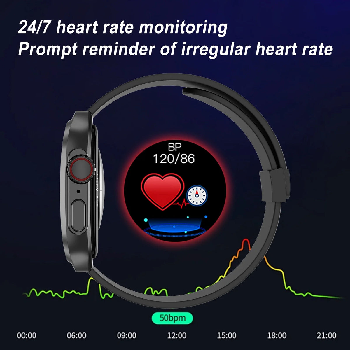 Smart Watch 1.96" Full Touch for Android and Iphone, Smartwatches with Fitness Tracker,100+ Sports Modes Smart Watches for Men Women Black