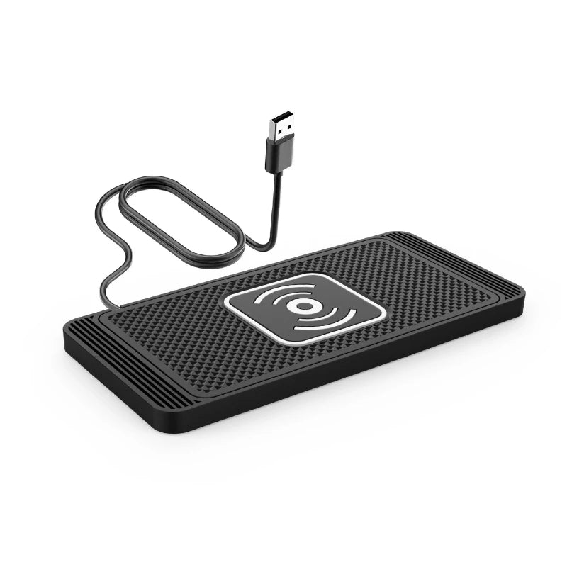 15W Fast Wireless Car Charger Pad - Non-Slip Qi Charging for iPhone 11/12/13/14 & Android Devices