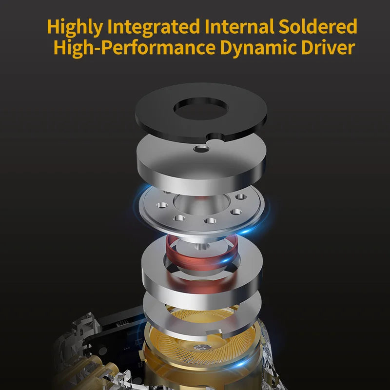 ZS10 PRO Hybrid Wired Earbuds - 1DD+4BA IEM with 4-Level Tuning Switch & 3-Way Crossover for Gaming